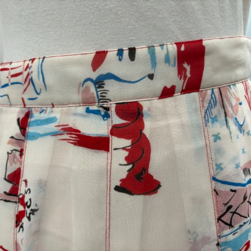 Anna Sui Vintage silk pleated skirt - Picture 3 of 5